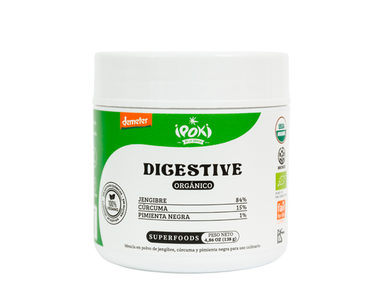 Digestive Ipoki – frasco de 138 g con 84 % de jengibre orgánico peruano